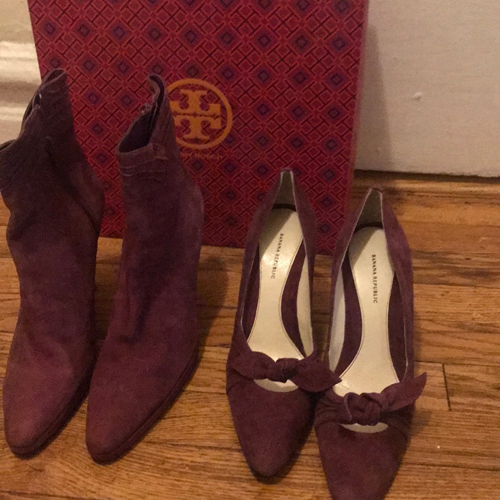 Purple Shoes Combo + Tory Burch Box
